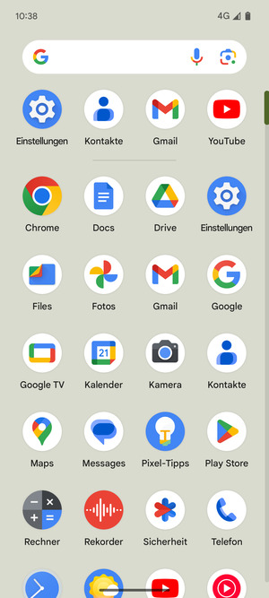 Wählen Sie Einstellungen