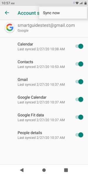 Select Sync now