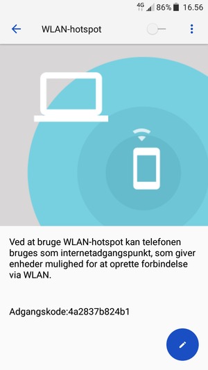 Aktiver WLAN-hotspot