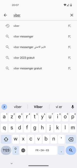 Saisissez le nom de l'appli et sélectionnez Rechercher