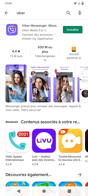 Sélectionnez l'appli
