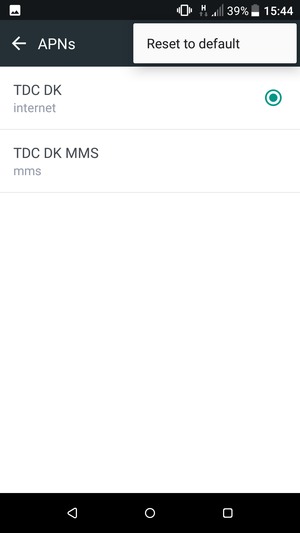 Select Reset to default
  
