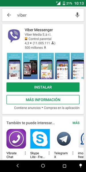 Seleccione la aplicación