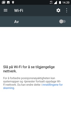 Slå på Wi-Fi