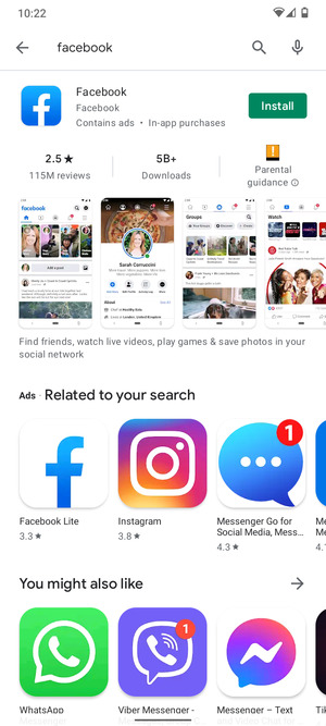 Select the app