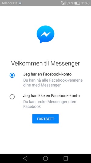 Applikasjonen er klar til bruk