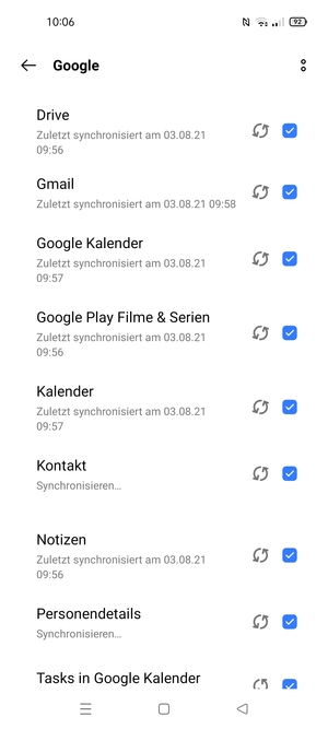 Ihre Daten werden synchronisiert