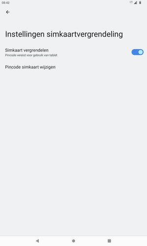 Selecteer Pincode simkaart wijzigen