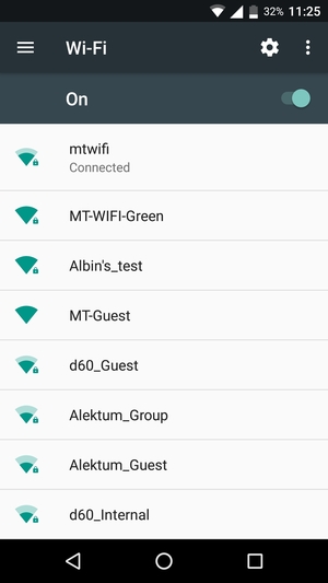 You are now connected to the Wi-Fi network