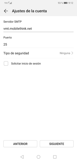Desmarque la casilla de verificación Solicitar inicio de sesión y seleccione SIGUIENTE