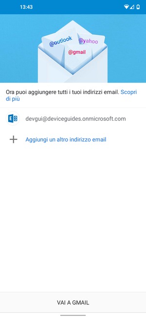 Seleziona VAI A GMAIL