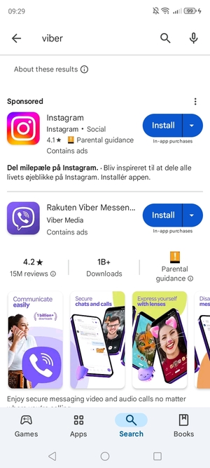 Select the app
