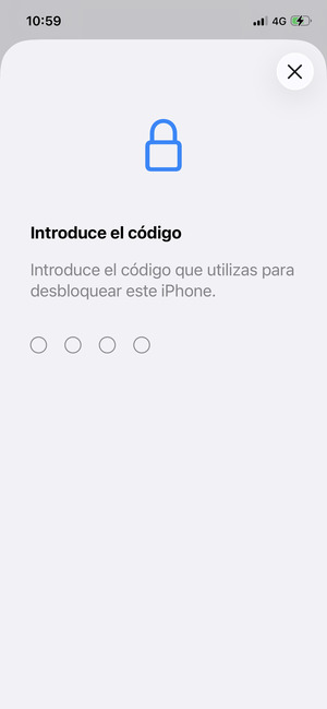 Introduzca su clave de acceso para el bloqueo del teléfono si éste ya está activado en su teléfono