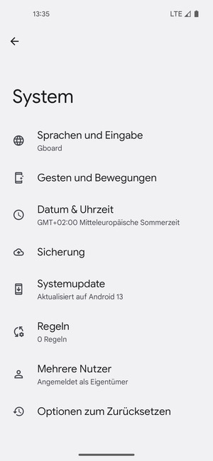 Wählen Sie Systemupdate