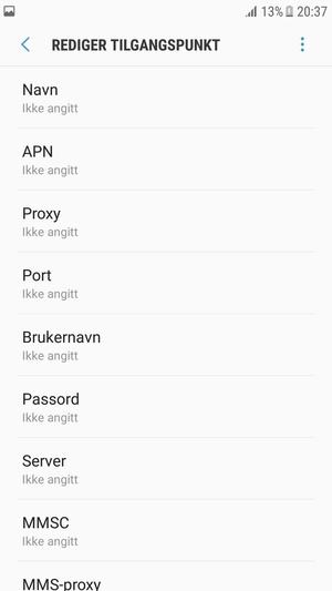 Skriv inn MMS-informasjon