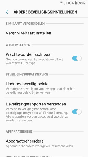 Selecteer Vergr SIM-kaart instellen