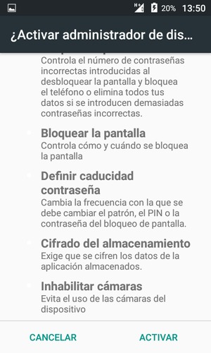 Desplácese y seleccione ACTIVAR