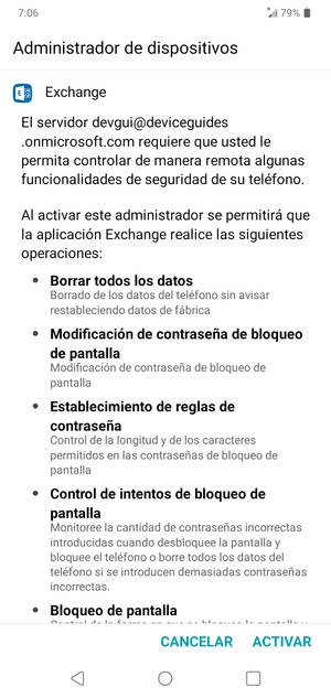 Seleccione ACTIVAR