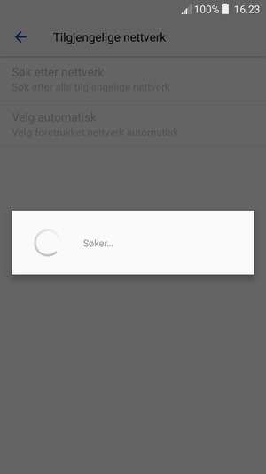 Vent til søket er ferdig