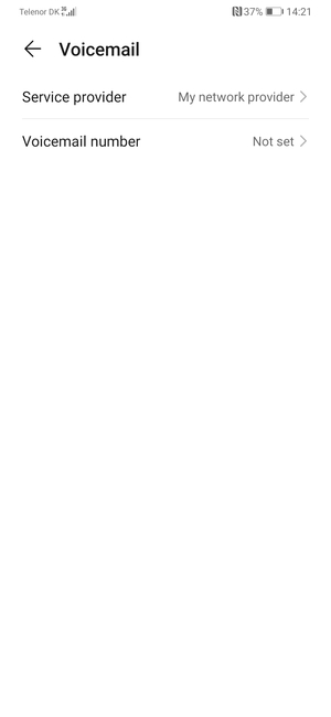 Select Voicemail number