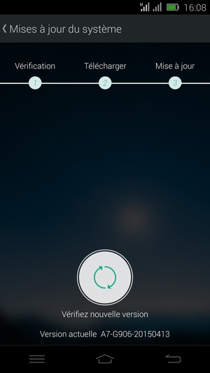 Sélectionnez Vérifiez nouvelle version