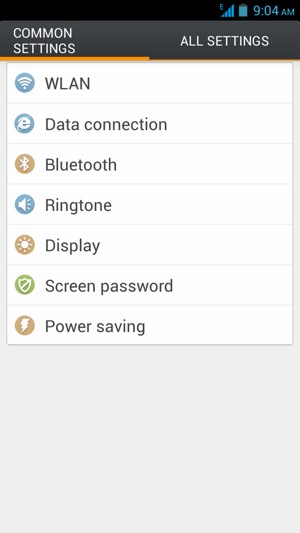 Select ALL SETTINGS