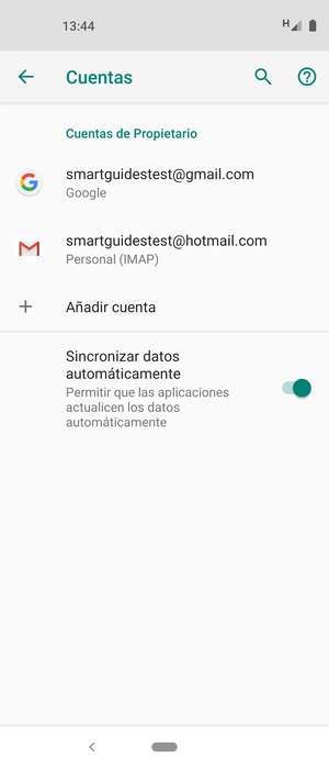 Seleccione su cuenta Google
