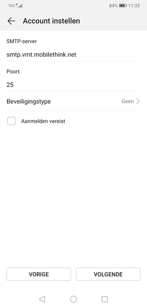 Haal het vinkje uit het Aanmelden vereist selectievakje en selecteer VOLGENDE