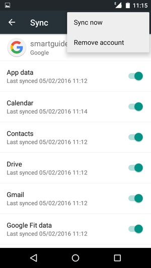 Select Sync now