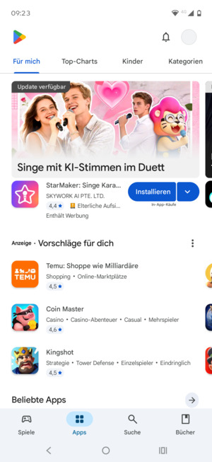 Wählen Sie Suche