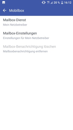 Wählen Sie Mailbox-Einstellungen