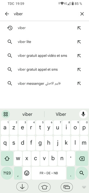Saisissez le nom de l'appli et sélectionnez Rechercher