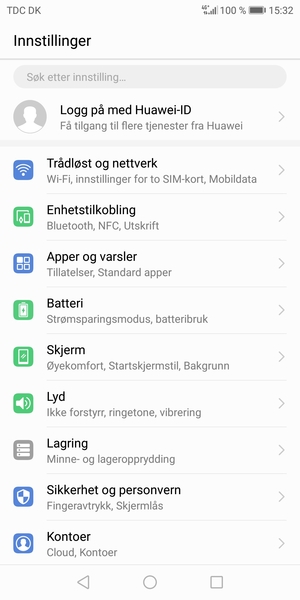 Velg Trådløst og nettverk