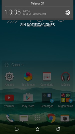 Deslice hacia abajo el menú superior de nuevo
