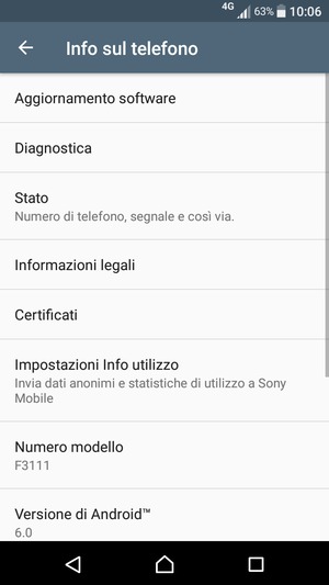 Seleziona Aggiornamento software