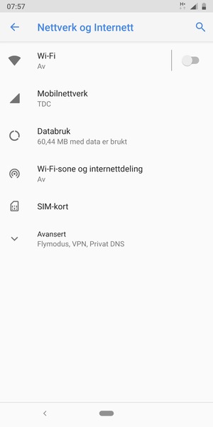 Velg Wi-Fi-sone og internettdeling