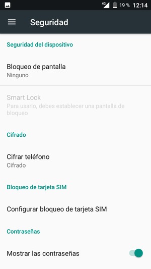 Seleccione Bloqueo de pantalla