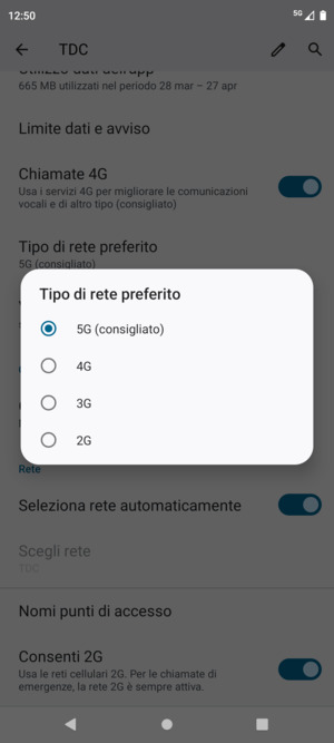 Seleziona la tua opzione preferita