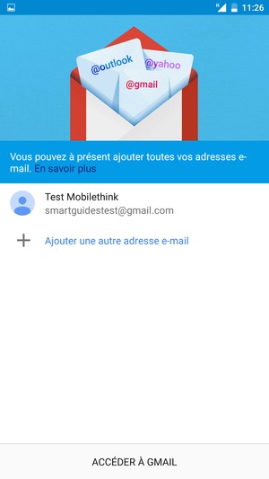 Sélectionnez ACCÉDER À GMAIL