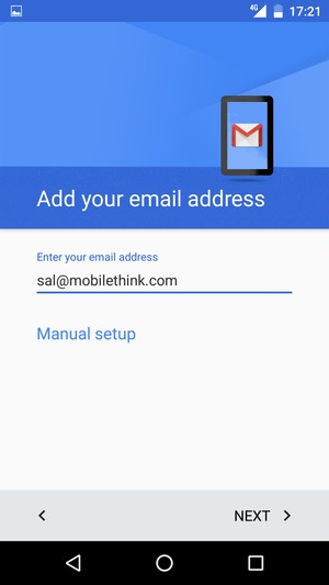 Enter your Email address and  select NEXT