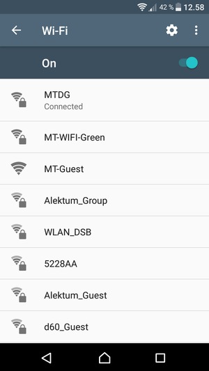 You are now connected to the Wi-Fi network