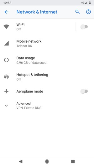 Select  Wi-Fi