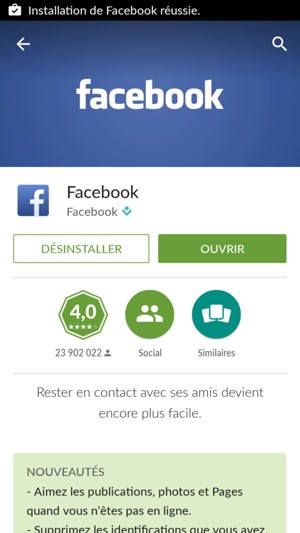 Sélectionnez OUVRIR