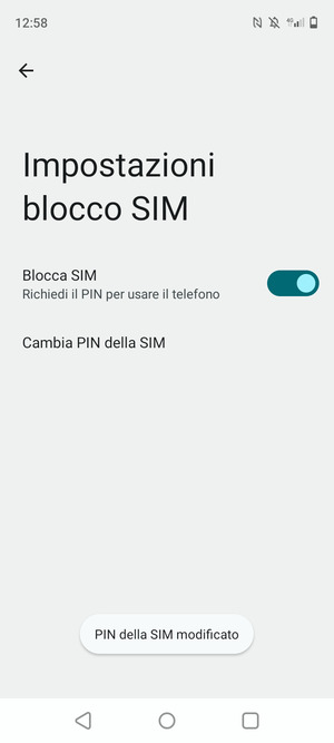 Il tuo PIN della SIM è stato modificato