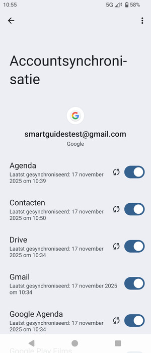 Selecteer de Menu-knop