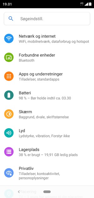 Vælg Netværk og internet