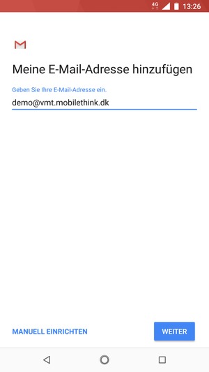Geben Sie Ihre E-Mail-Adresse ein und wählen Sie WEITER