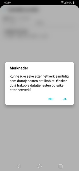 Velg JA