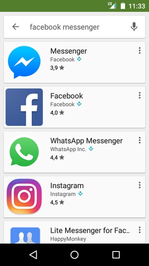 Sélectionnez l'appli