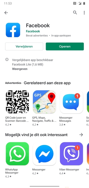 Selecteer Openen